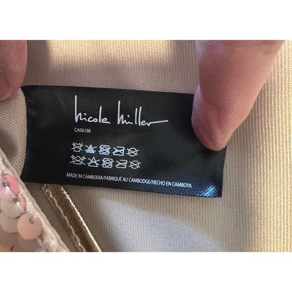 New Nicole Miller Gold Sequin Bag - Picture 7 of 7